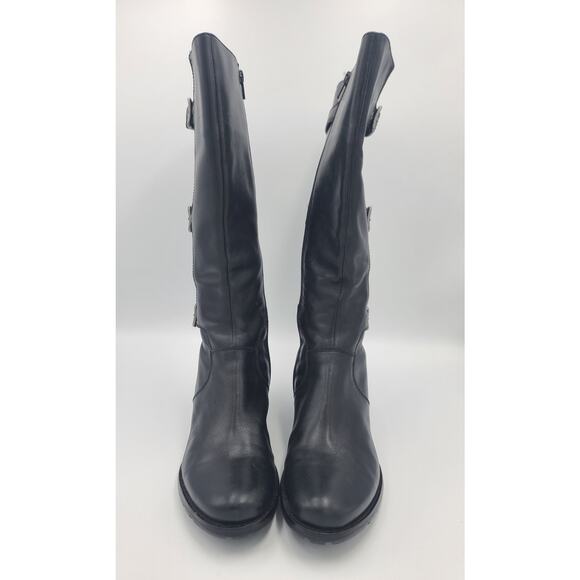 ECCO Women's Hobart Buckle Knee-High Riding Boot Black 39 8-8.5 GUC 16" Tall - Picture 4 of 8